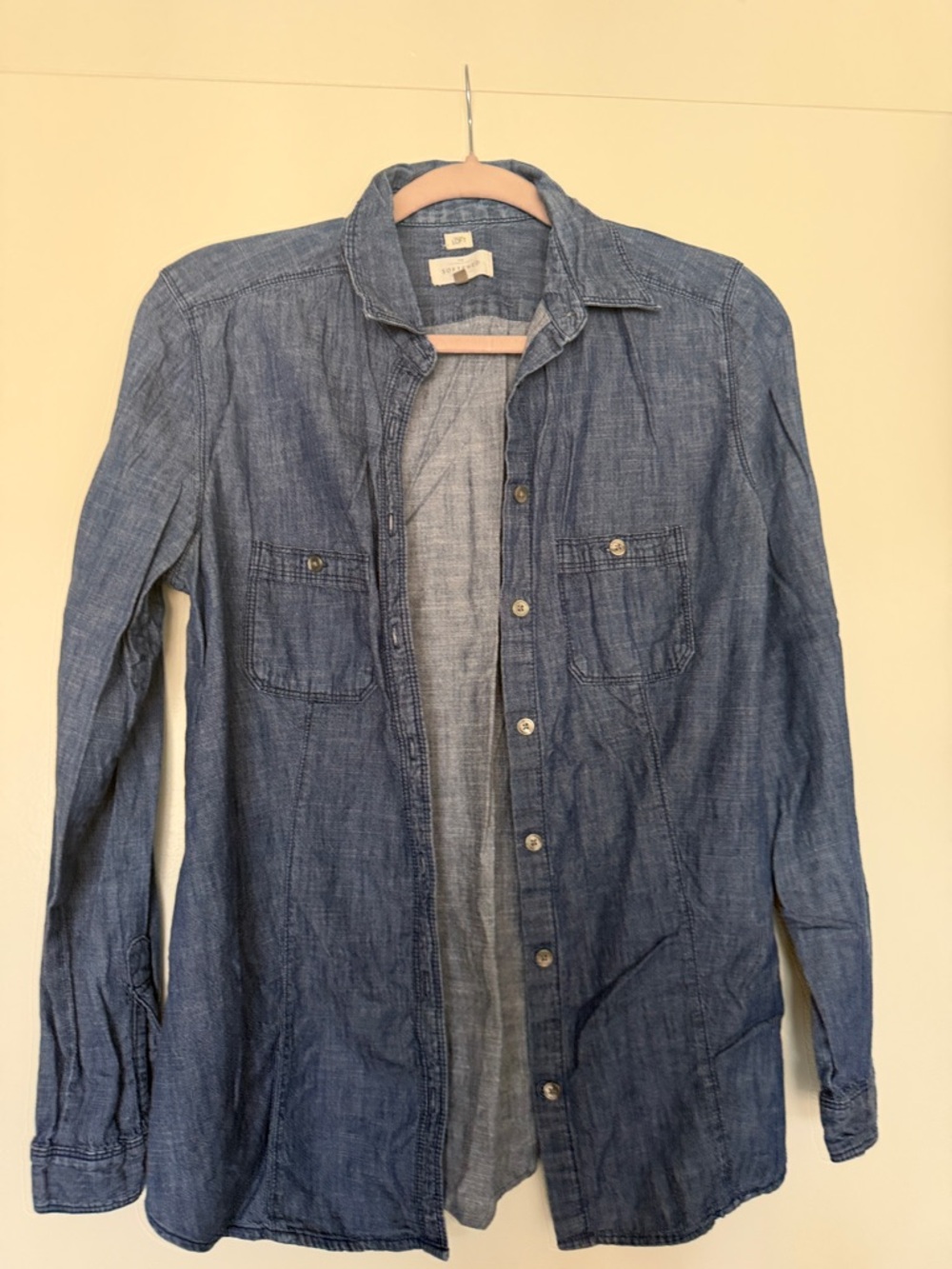 LOFT soft denim shirt in blue